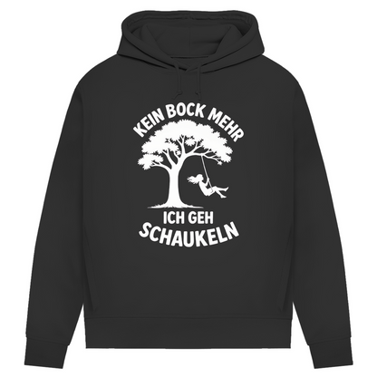 Damen Premium Bio Hoodie Kein Bock Mehr Ich Geh Schaukeln Black Pure