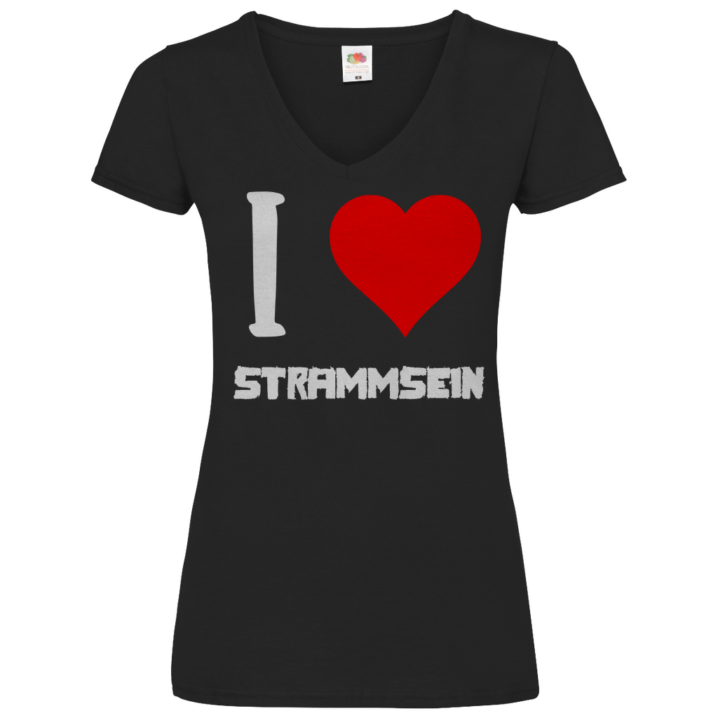 I love Strammsein - V-Neck Damenshirt