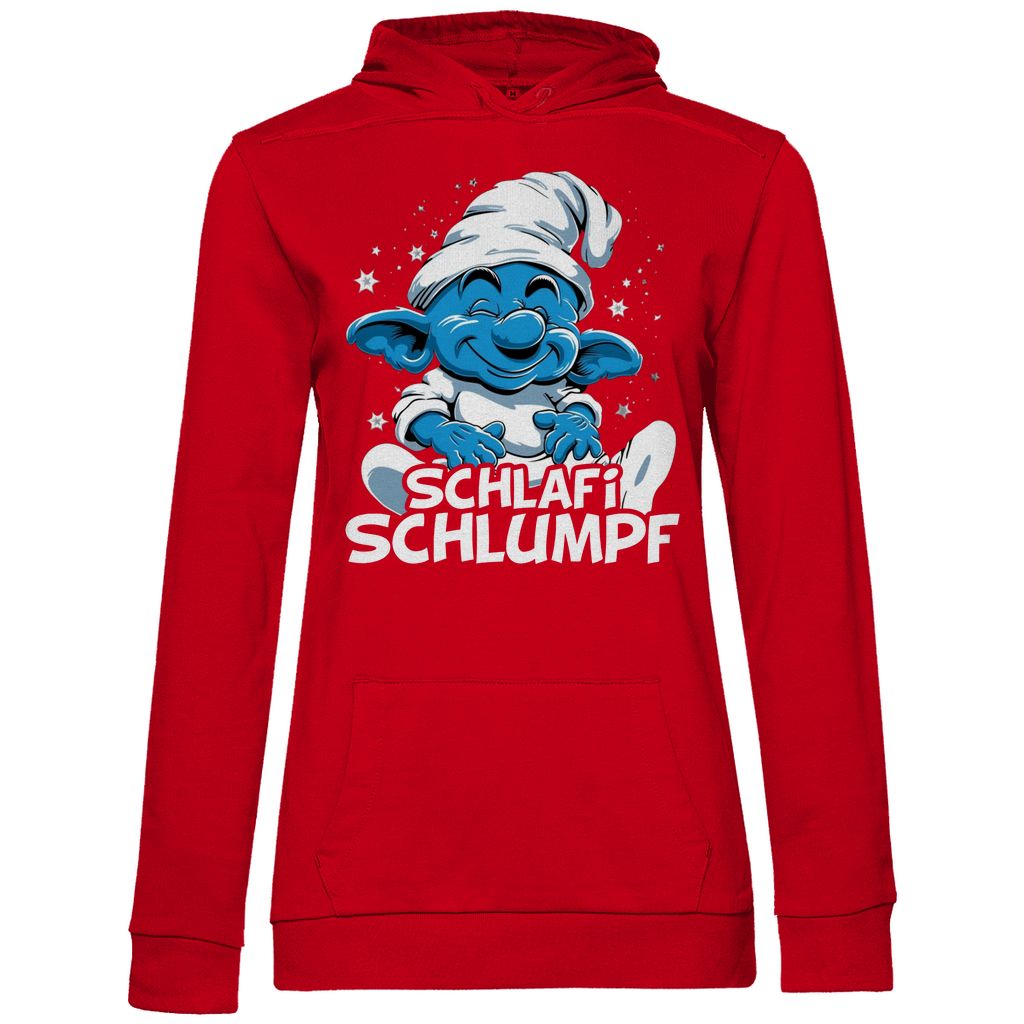 Schlafi Schlumpf Grafik - Damen Hoodie