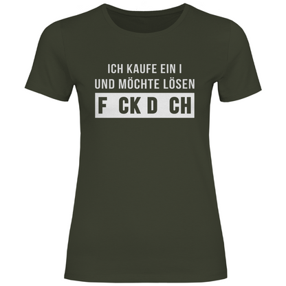 Ich kaufe ein I und möchte lösen - Damenshirt Urban Khaki