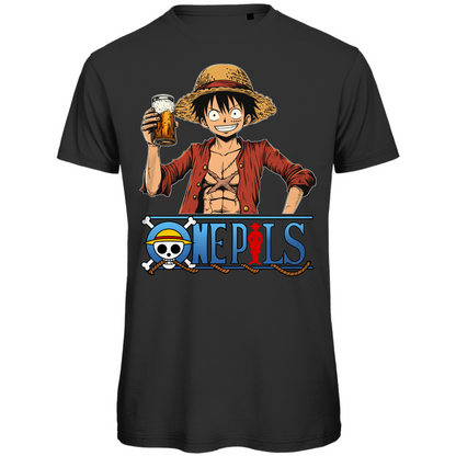 One Pils - One Piece Ruffy - Herren Premium Bio T-Shirt Black