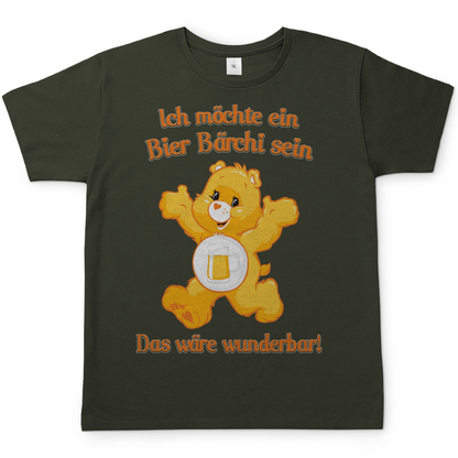 Herren T-Shirt Ich möchte ein Bier Bärchi sein das wäre wunderbar! Urban Khaki