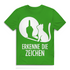 Herren Premium Bio T-Shirt Erkenne Die Zeichen Katze Katzenliebhaber Real Green
