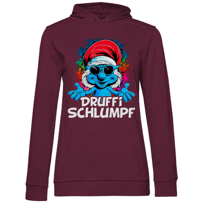 Druffi Schlumpf Grafik - Damen Hoodie Wine
