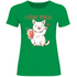 Lillet Katzi Katze - Damenshirt Kelly Green