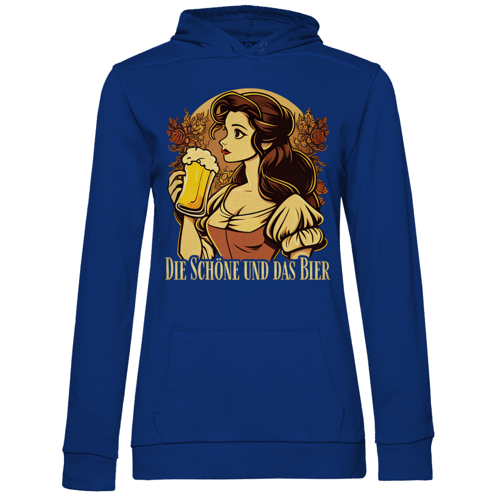 Die Schöne und das Bier Belle - Damen Hoodie Royal