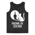 Damen Basic Tank Top Erkenne Die Zeichen Katze Mittelfinger Black