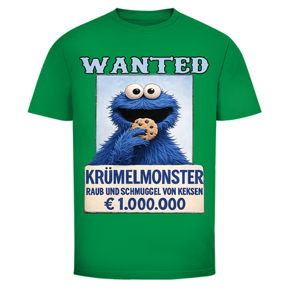Wanted Krümelmonster Raub und Schmuggel von Keksen - Herren T-Shirt