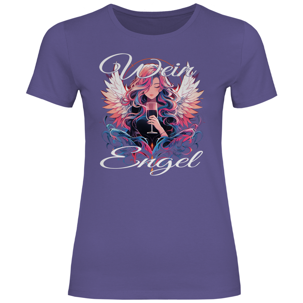 Wein Engel - Damenshirt Millennial Lilac