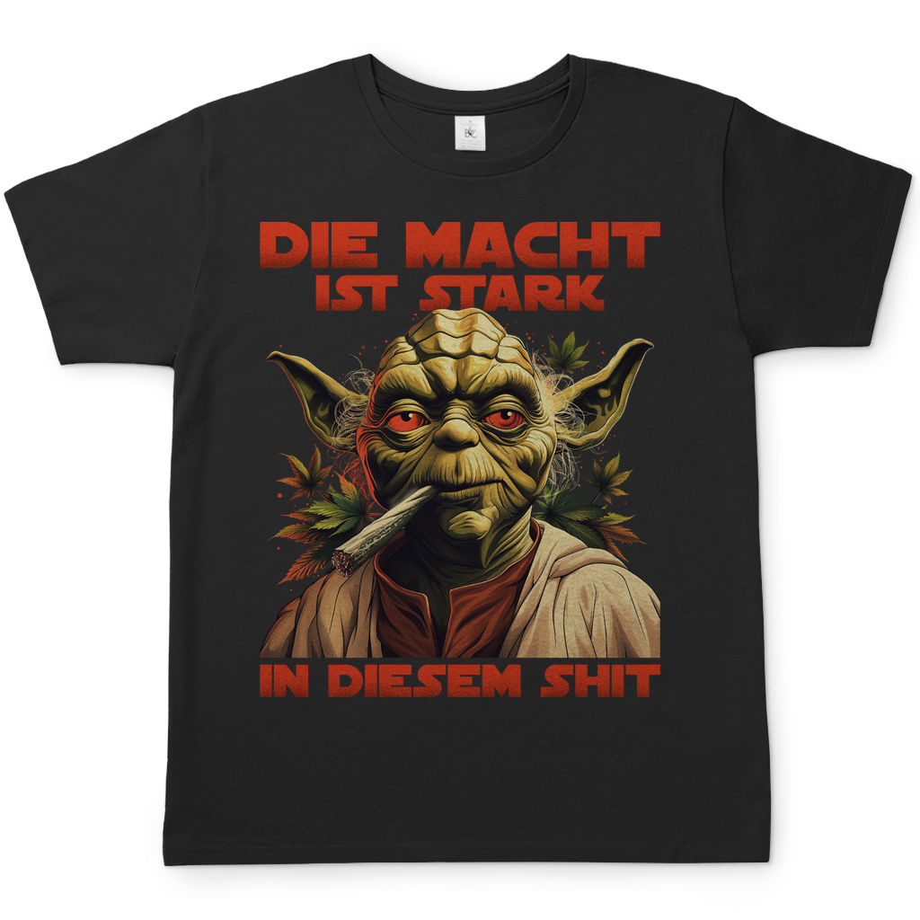 Die Macht ist stark in diesem Shit - Yoda Star Wars - Herren Shirt Black