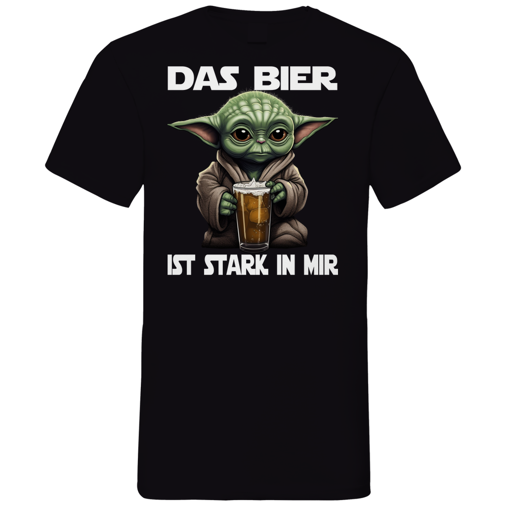 Das Bier ist stark in mir - Baby Yoda Grogu - Herren V-Neck Shirt