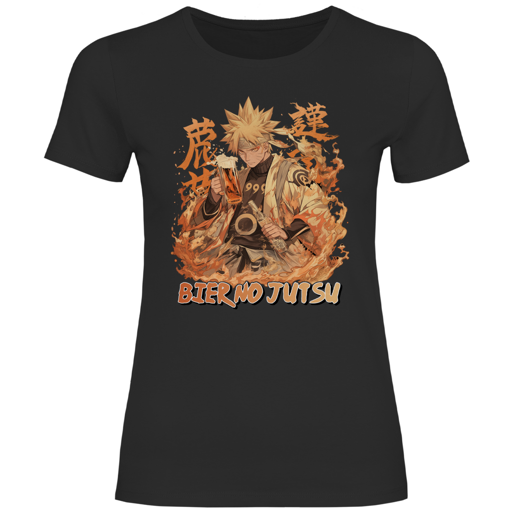 Naruto Bier no Jutsu - Damenshirt Black