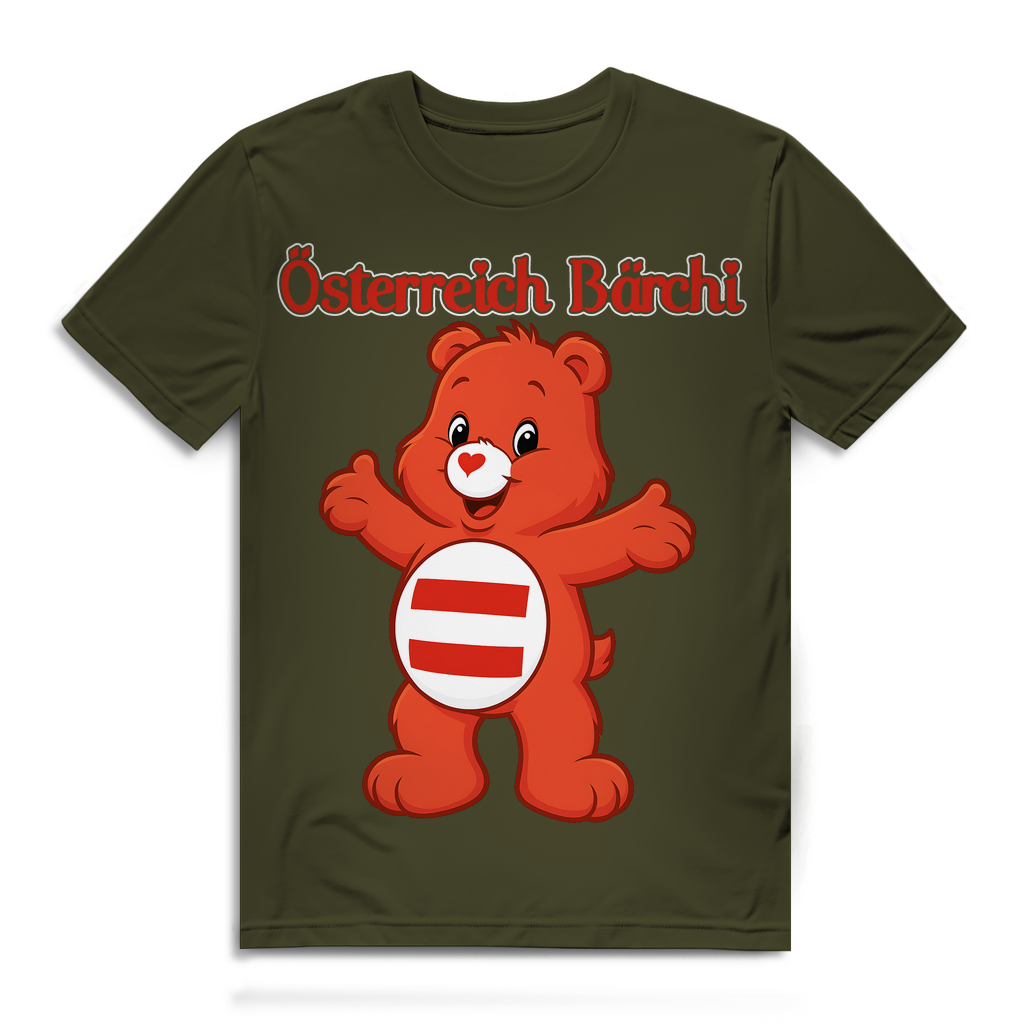 Österreich Bärchi - Glücksbärchi - Herren Premium Bio T-Shirt Khaki