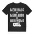 Mein Haus mein Auto gleich mein Womo Camping Shirt Wohnmobil Männer Geschenk Black