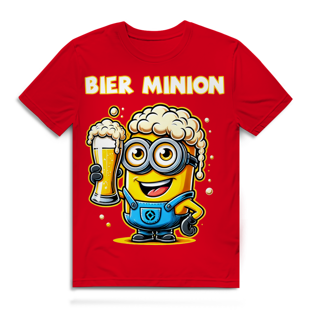 Lustiges Bier Minion Herren Bio T-Shirt – Perfekt für Bierliebhaber
