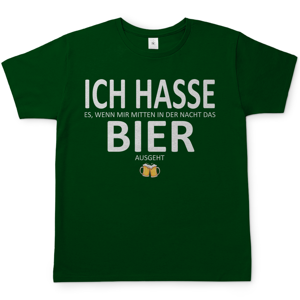 Hasse es wenn mir Bier ausgeht - Herren Shirt Bottle Green