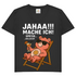 Damen V-Neck Shirt Jahaa Mache Ich Später Vielleicht Chill Bär Glücksbärchi Black