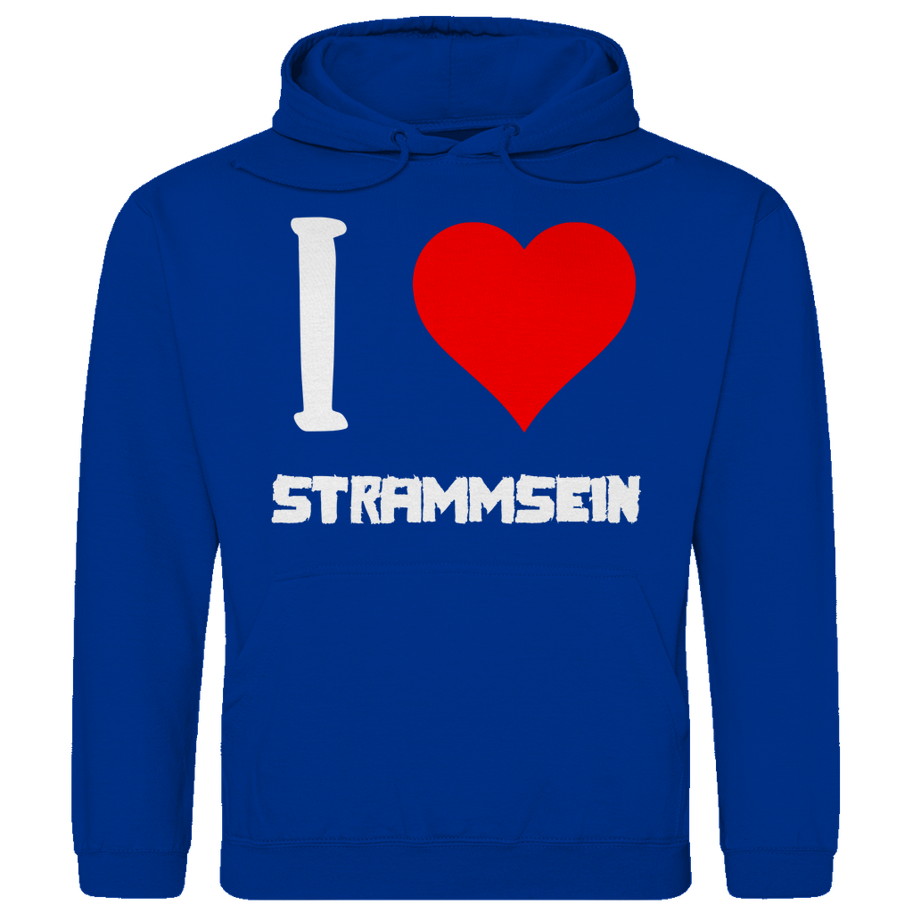 I love Strammsein - Herren Hoodie Royal Blue