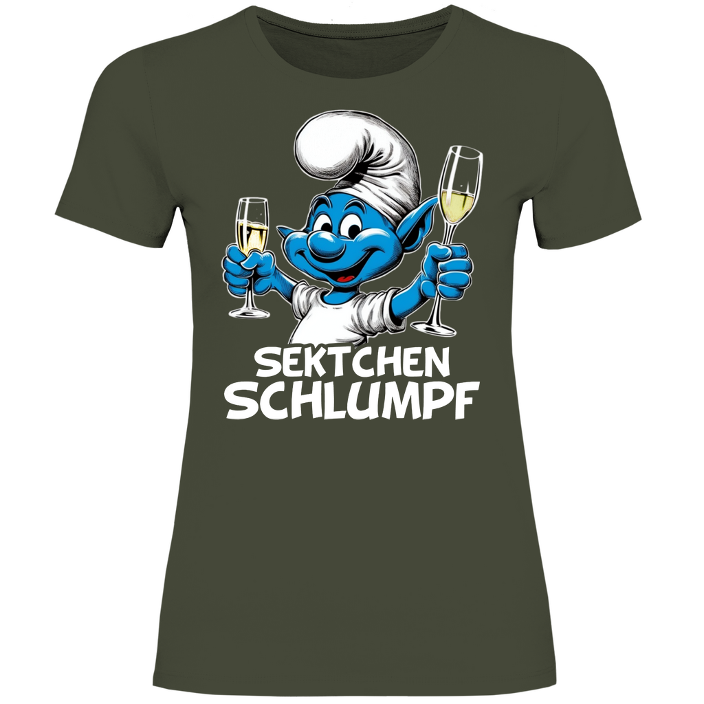 Sektchen Schlumpf Grafik - Damenshirt