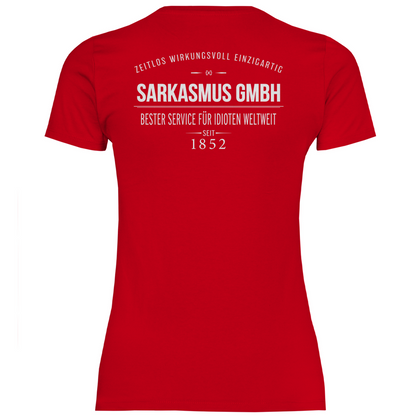 Sarkasmus GmbH bester Service für Idioten weltweit - Damenshirt Red