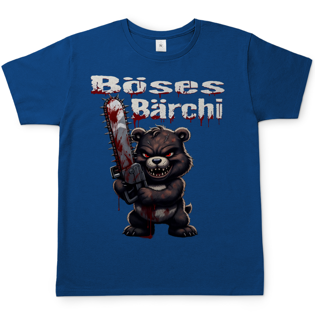 Böses Bärchi Kettensäge Herren T-Shirt Royal Blue