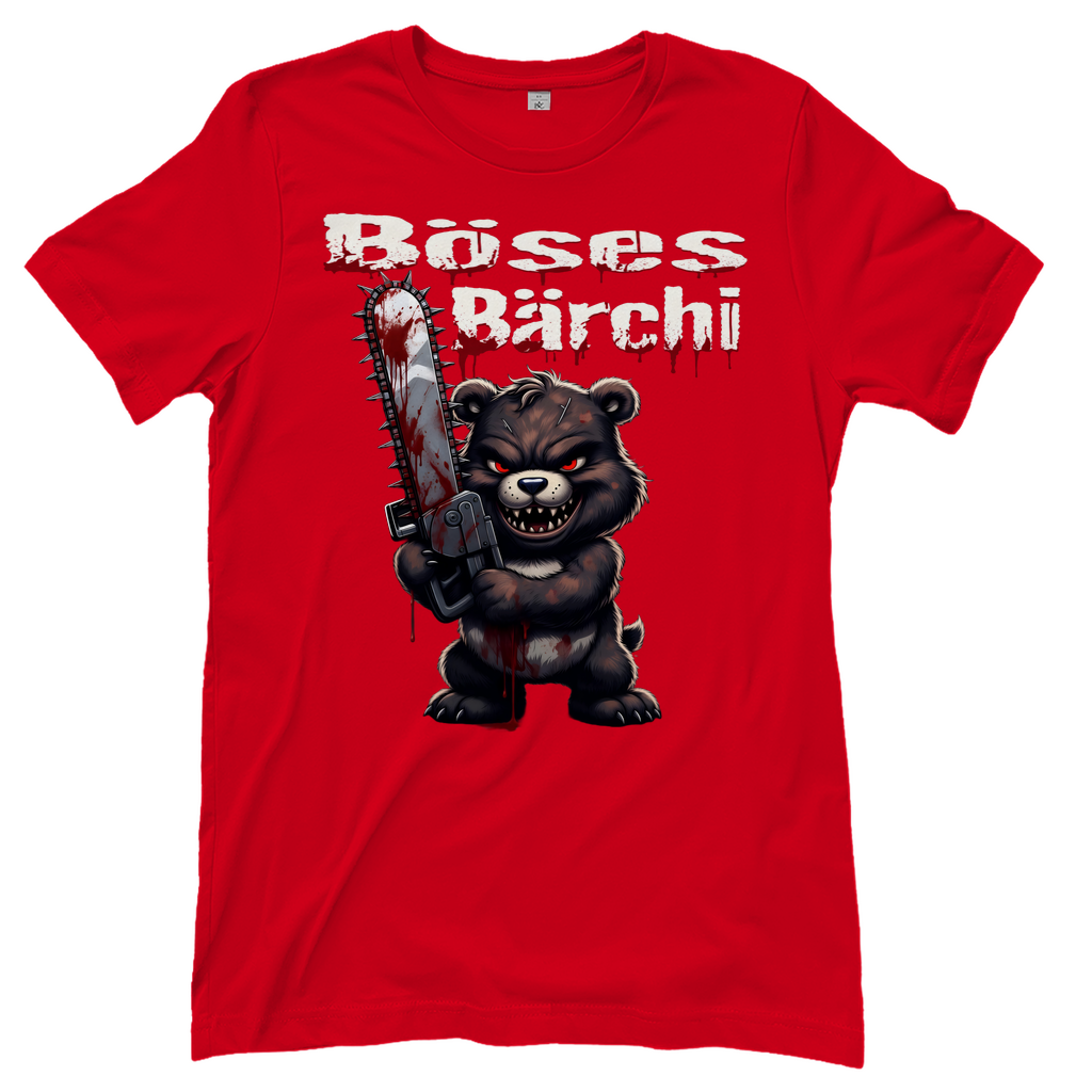 Böses Bärchi Kettensäge Damen T-Shirt Red