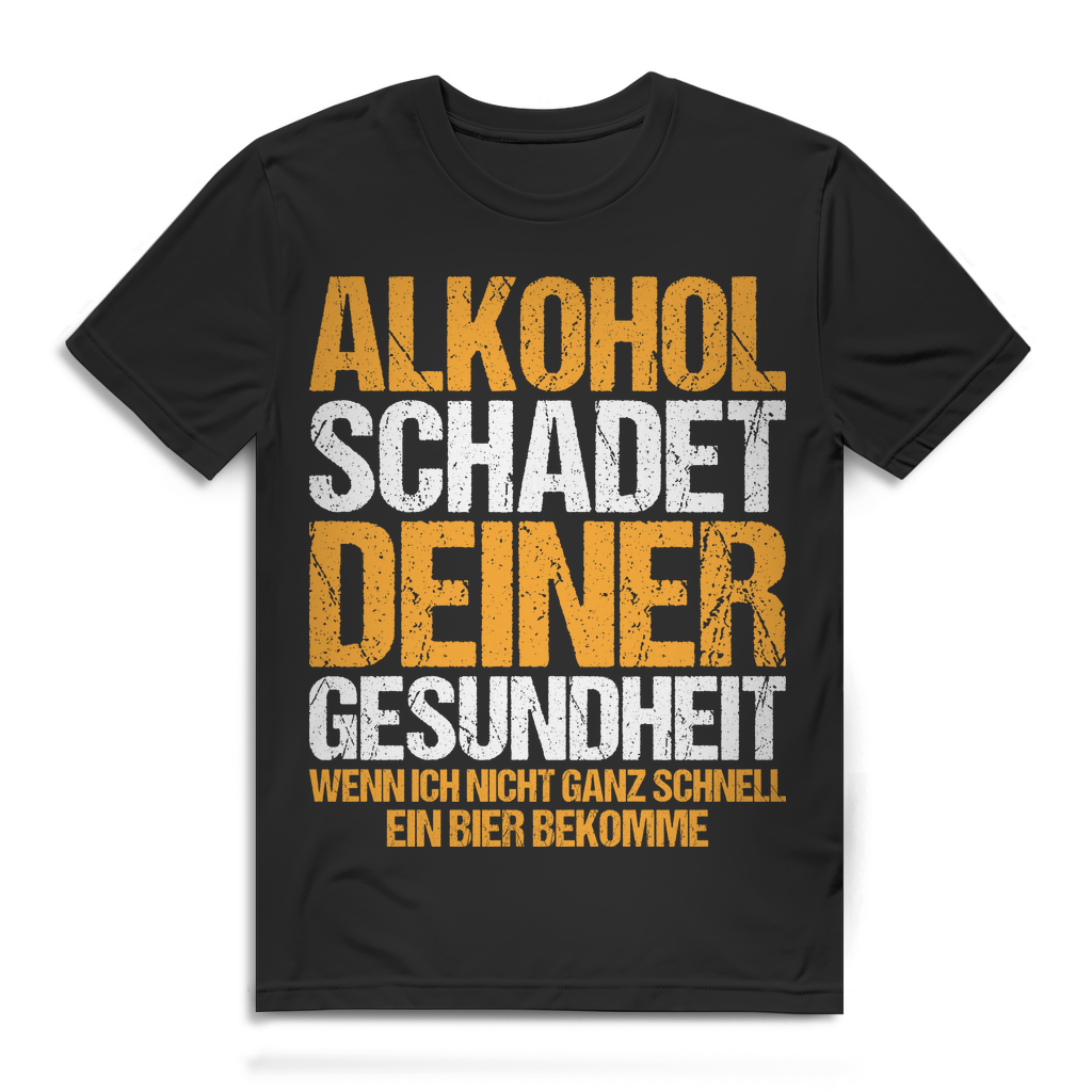 Männer Funshirt Bier – Wenn ich kein Bier bekomme wird’s gefährlich – T-Shirt Black