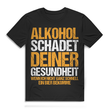 Männer Funshirt Bier – Wenn ich kein Bier bekomme wird’s gefährlich – T-Shirt Black