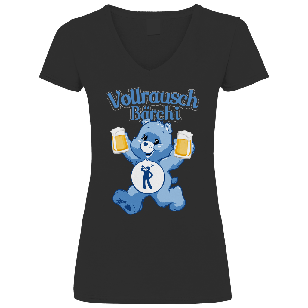 Vollrausch Bärchi - Glücksbärchi - V-Neck Damenshirt