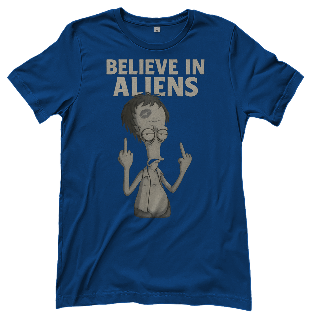 Roger Smith American Dad Believe in Aliens - Damen T-Shirt Royal Blue