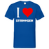 I love Strammsein - Herren V-Neck Shirt Royal Blue