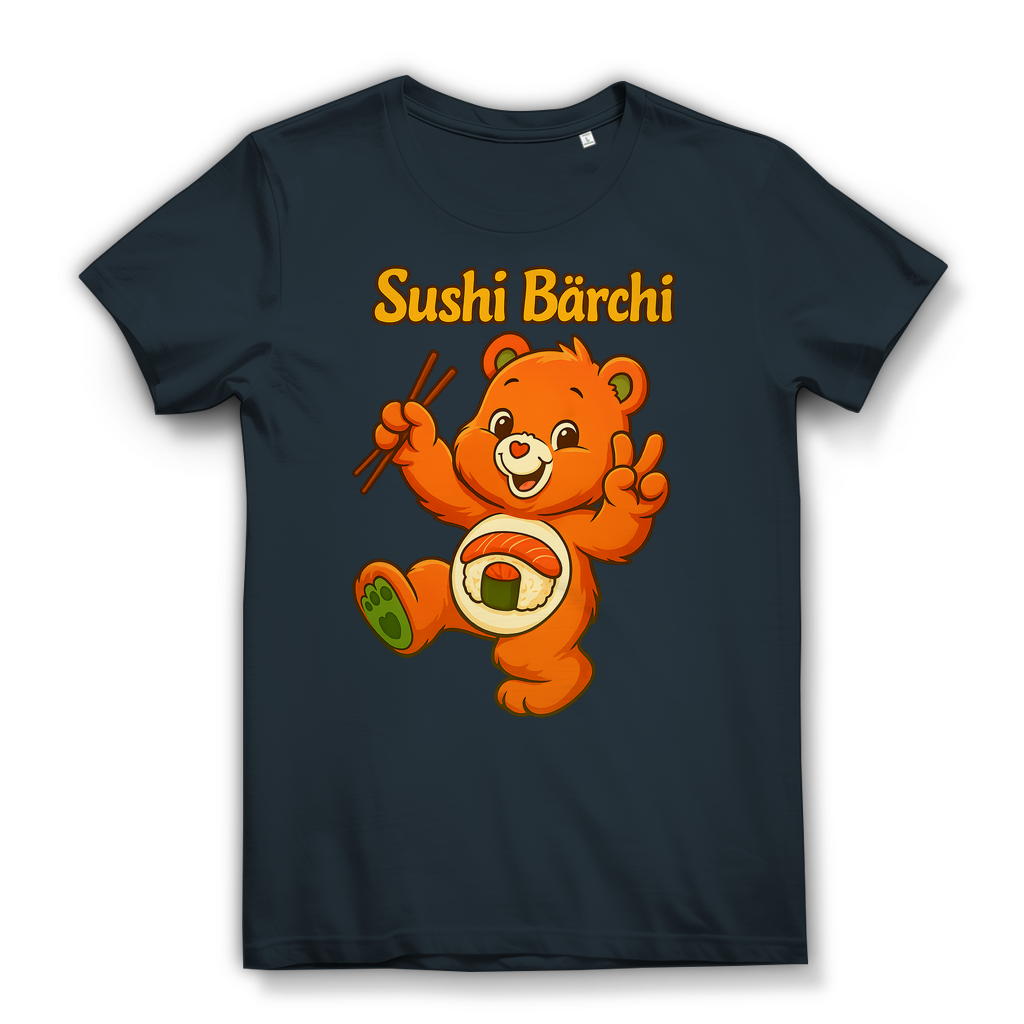Sushi Bärchi - Glücksbärchi - Damen Premium Bio T-Shirt Dark Grey