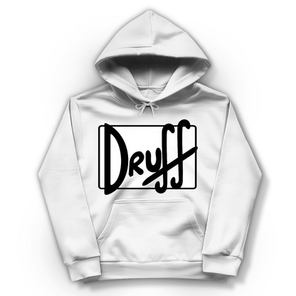 Damen Hoodie druﬀ – Retro Logo Style mit urbanem Streetwear Flair Arctic White