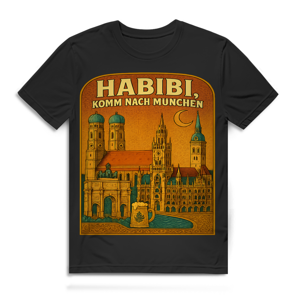 Habibi komm nach München - Herren Premium Bio T-Shirt Black