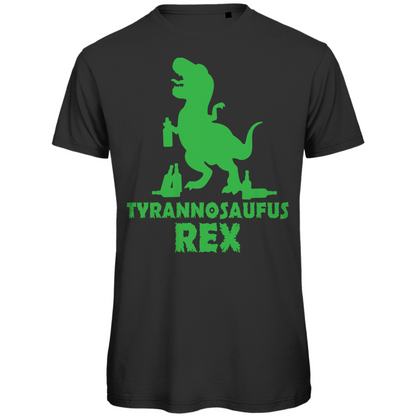 Tyrannosaufus Tyrannosaurus Rex Dinosaurier mit Bier - Herren Premium Bio T-Shirt