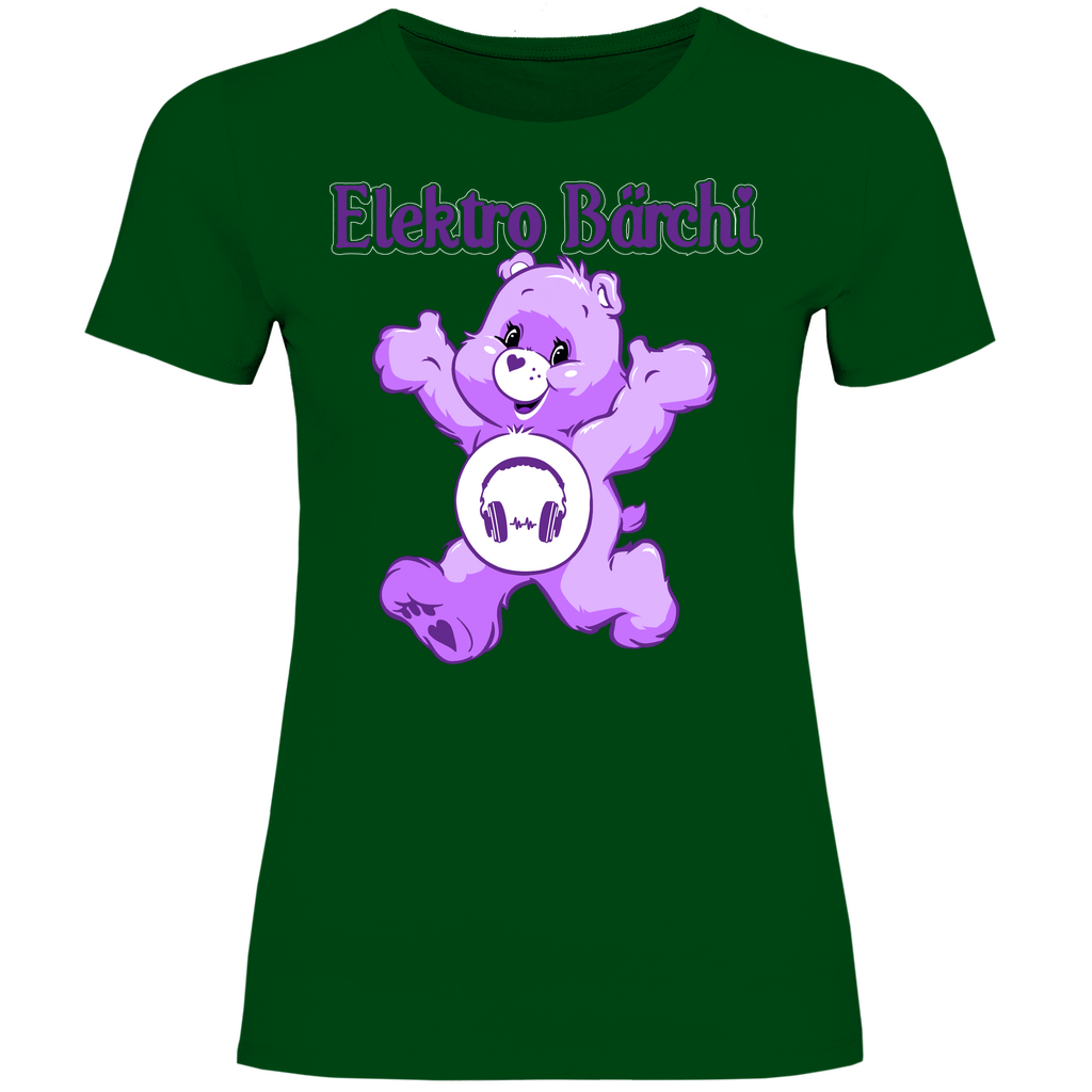 Elektro Bärchi - Glücksbärchi - Damenshirt Bottle Green