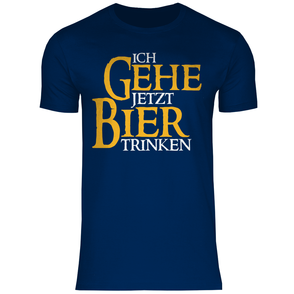 Ich gehe jetzt Bier trinken HDR - Beidseitiger Druck - Herren Shirt