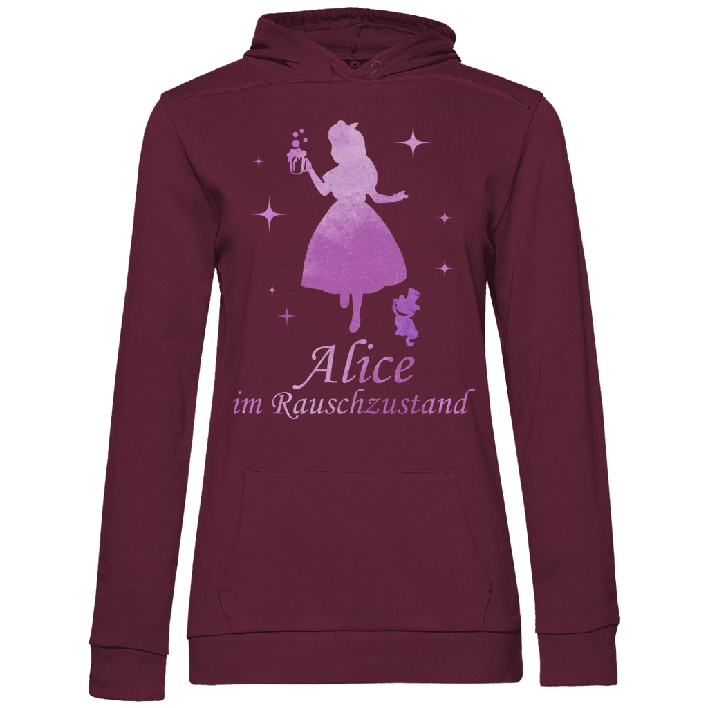 Alice im Rauschzustand - Prinzessin Aquarell - Damen Hoodie Wine
