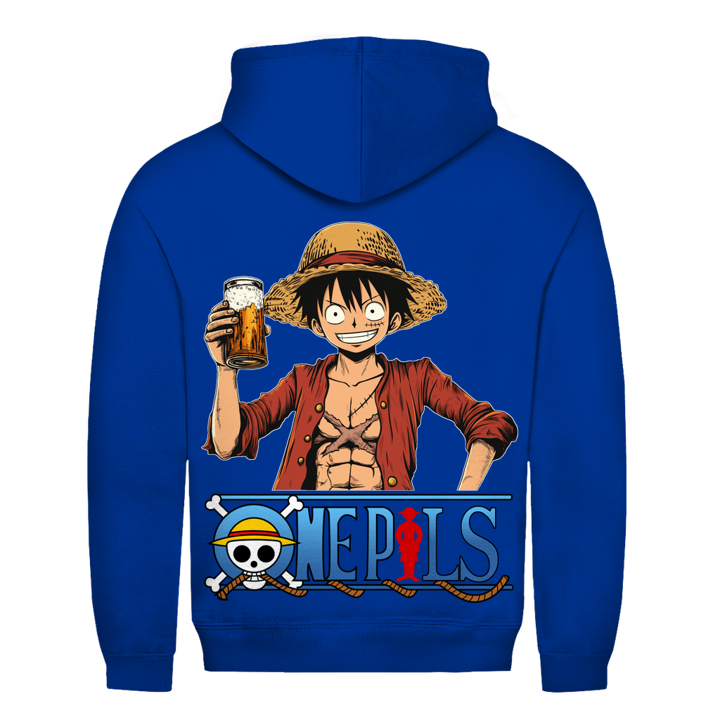 One Pils - One Piece Ruffy - Herren Hoodie Royal Blue