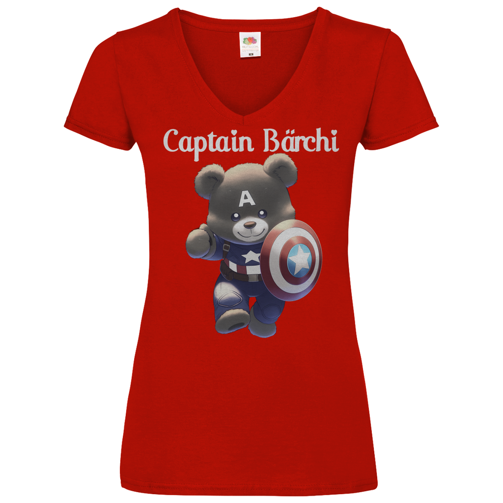 Captain Bärchi - Glücksbärchi - V-Neck Damenshirt