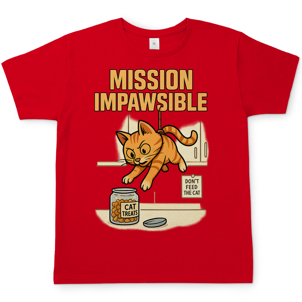 Mission Impawsible Katze - Herren T-Shirt Red