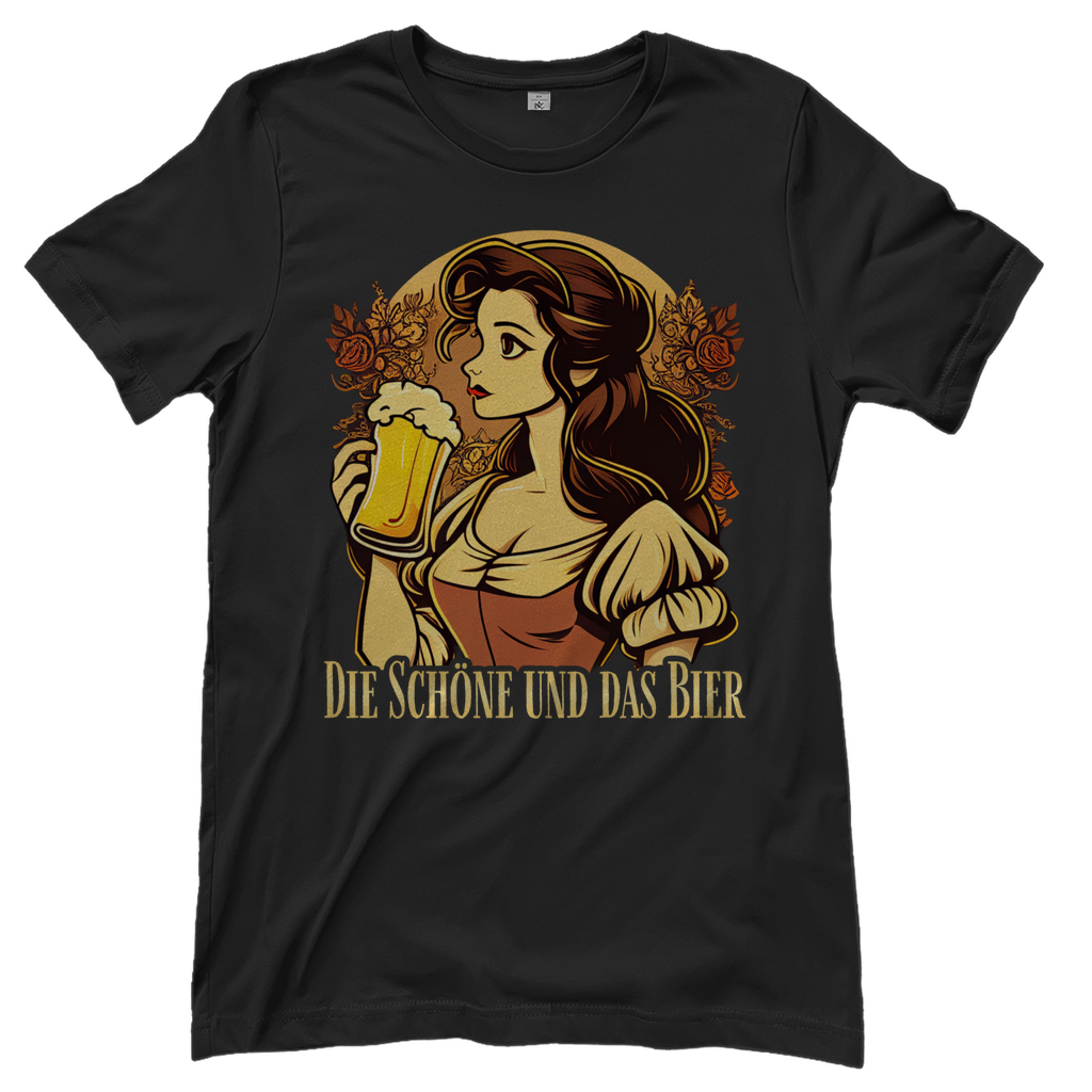 Die Schöne und das Bier Belle - Damenshirt Black