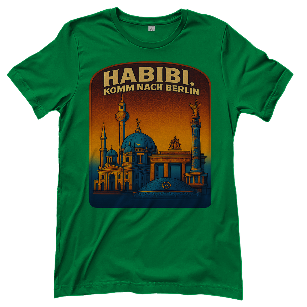 Habibi komm nach Berlin - Damen T-Shirt Kelly Green