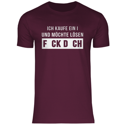 Ich kaufe ein I und möchte lösen - Herren Shirt Burgundy