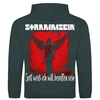 Strammsein Gott weiß ich will besoffen sein - Herren Hoodie Charcoal (Heather)