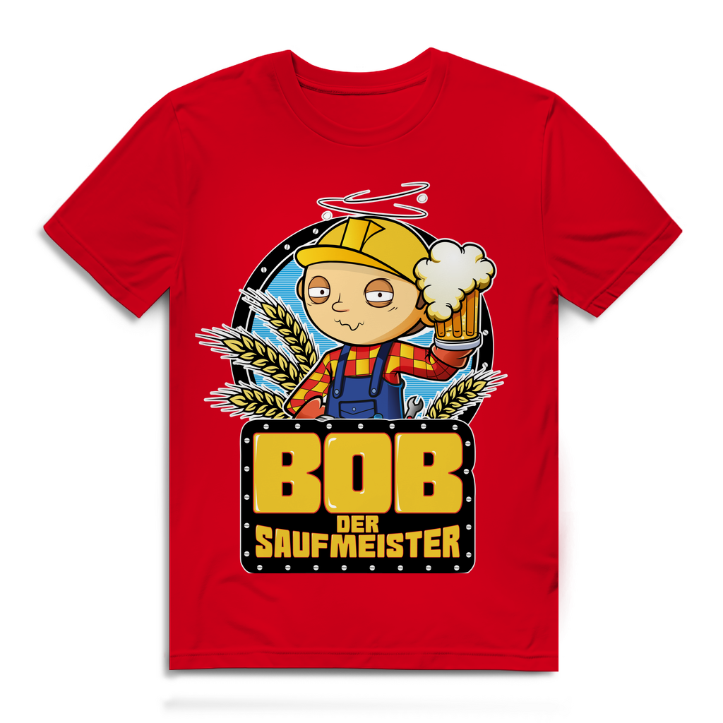 Bob der Saufmeister Baumeister - Herren Premium Bio T-Shirt Red