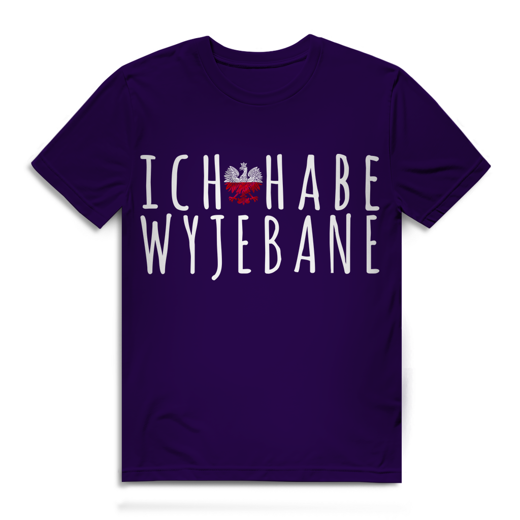 Wyjebane Shirt Männer – Lustiges Polska T-Shirt mit Spruch und polnischem Adler Urban Purple