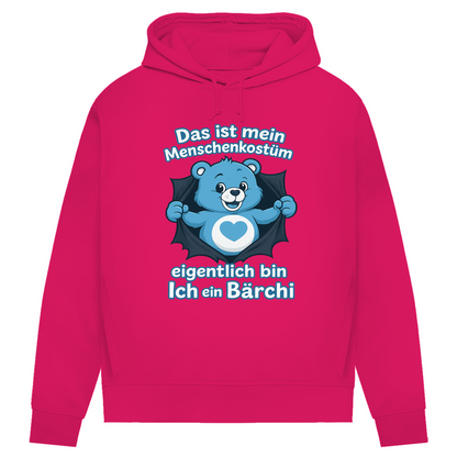 Damen Premium Bio Hoodie Menschenkostüm eigentlich bin ich ein Bärchi Magenta Pink