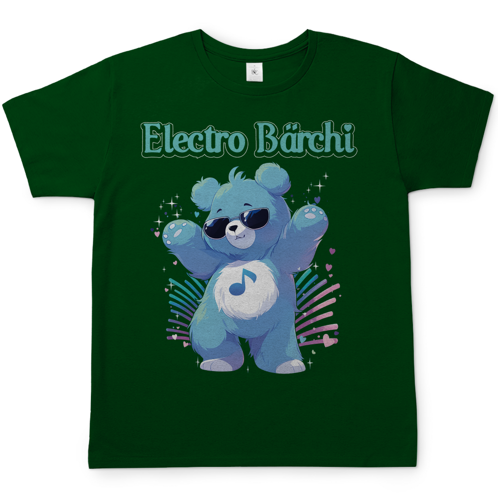 Electro Bärchi - Glücksbärchi - Herren Shirt Bottle Green