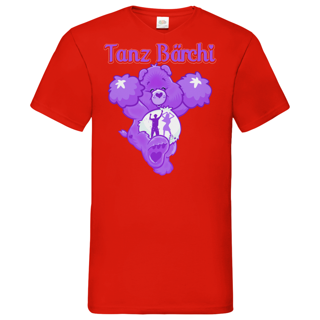 Tanz Bärchi - Glücksbärchi - Herren V-Neck Shirt Red